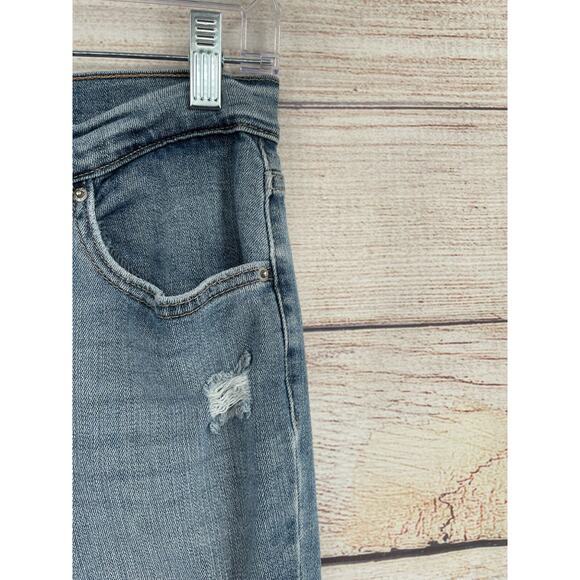 Levi's‎ 724 Distressed High Rise Straight Jeans Women's Size 29 Blue Medium Wash - Picture 3 of 14